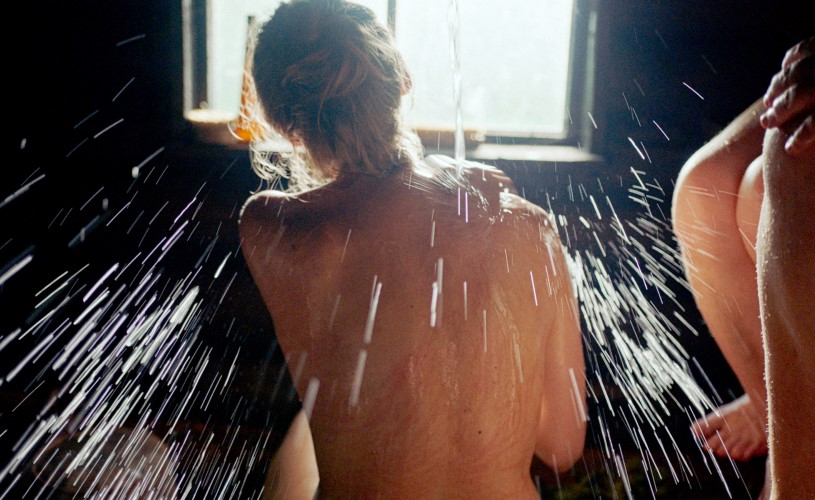 Women showering